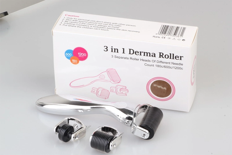 OEM/ODM προσαρμοσμένη μάρκα 3 In 1 Drs Derma Roller για αντιγήρανση από ανοξείδωτο χάλυβα Τιτάνιο 1