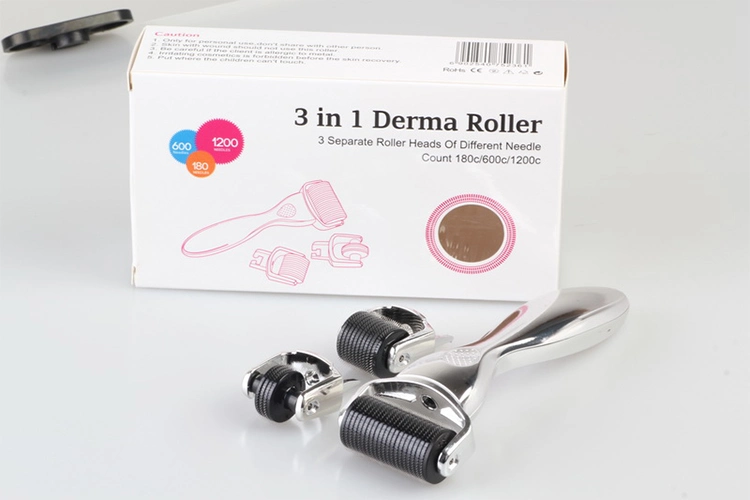 OEM/ODM προσαρμοσμένη μάρκα 3 In 1 Drs Derma Roller για αντιγήρανση από ανοξείδωτο χάλυβα Τιτάνιο 3